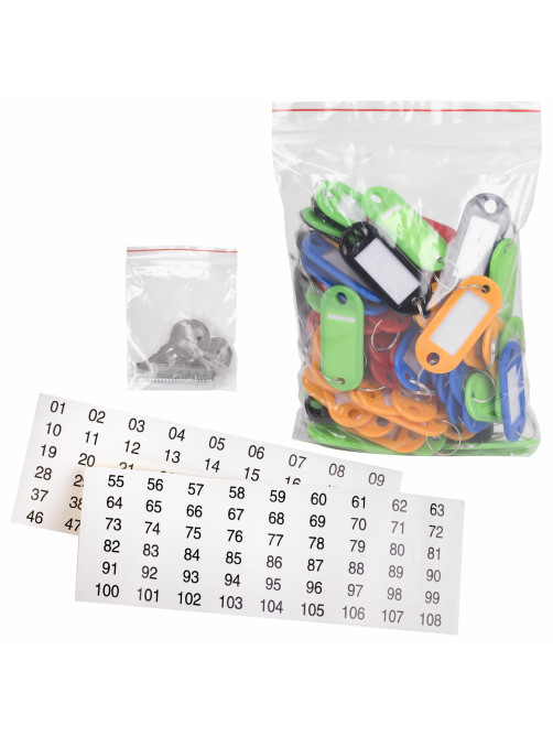 Шкафчик (Ключница) на 90 ключей BRAUBERG, 300х240х80 мм, с замком, +90 брелоков, серый, 290339