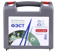 Аптечка первой помощи универсальная ФЭСТ, до 7 человек, футляр из полистирола, № 6, 1644