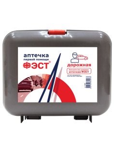 Аптечка первой помощи дорожная ФЭСТ, пластиковый кейс, 1288
