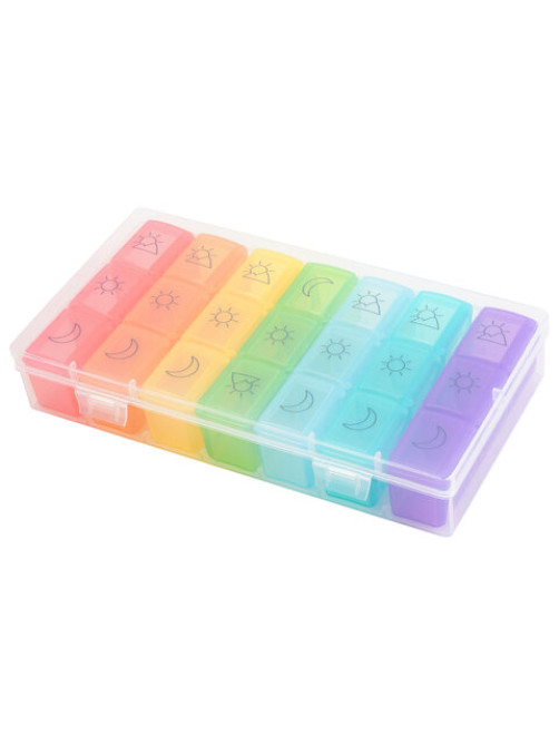 ТАБЛЕТНИЦА / Контейнер-органайзер для лекарств и витаминов, 7 дней/3 приема BOX, DASWERK (ДАСВЕРК), 630848