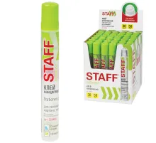 Клей канцелярский STAFF EVERYDAY, 50 мл, сетчатый аппликатор, 228408