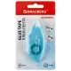 Клей-лента BRAUBERG STANDARD, 6 мм х 8 м, корпус матовый голубой, блистер, 273027