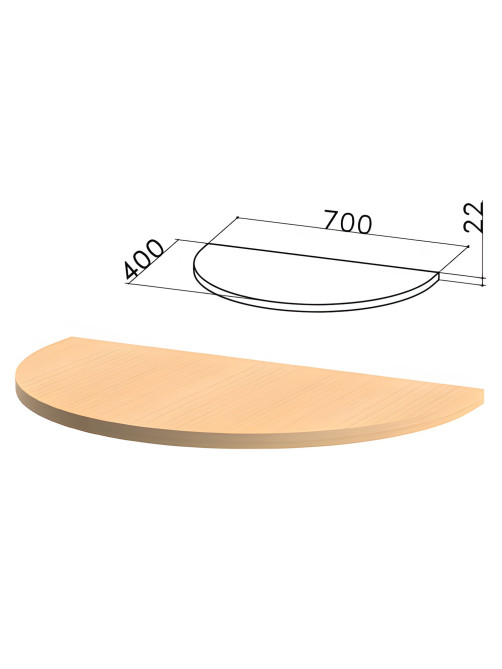 Стол приставной полукруг 
