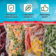 Пакеты для заморозки продуктов, 1 л, КОМПЛЕКТ 20 шт., с замком-застежкой (слайдер), LAIMA