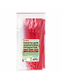 Пакеты для заморозки продуктов, 3 л, КОМПЛЕКТ 30 шт., с замком-застежкой (слайдер), LAIMA