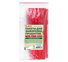 Пакеты для заморозки продуктов, 1 л, КОМПЛЕКТ 30 шт., с замком-застежкой (слайдер), LAIMA