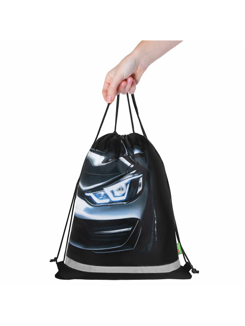 Мешок для обуви BRAUBERG KIDS, светоотражающая полоса, 46х36 см, 