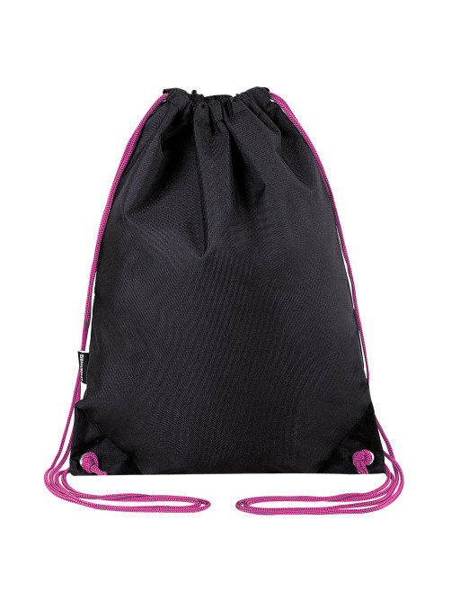 Мешок для обуви BRAUBERG плотный, карман на молнии, подкладка, 43х33 см, Neon Pink, 272428