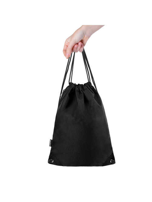 Мешок для обуви BRAUBERG плотный, карман на молнии, подкладка, 43х33 см, Total Black, 272427