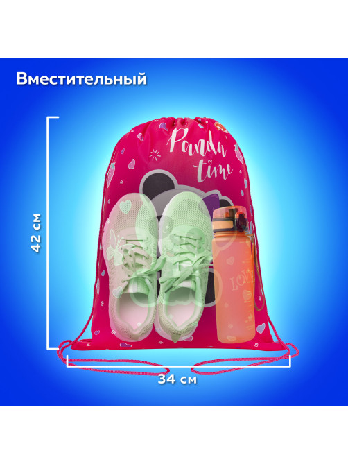 Мешок для обуви ПИФАГОР, 1 отделение, 42х34 см, 