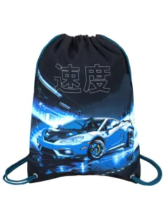Мешок для обуви BRAUBERG PREMIUM, карман, подкладка, светоотражайка, 43х33 см, Night race, 272425