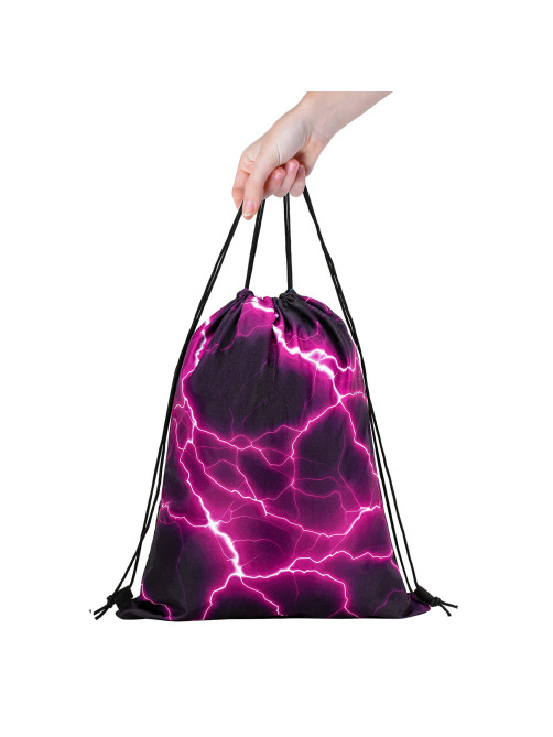 Мешок для обуви BRAUBERG большой удобный с ручкой, 51х41 см, Lightning, 272400