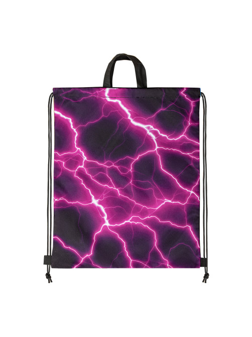 Мешок для обуви BRAUBERG большой удобный с ручкой, 51х41 см, Lightning, 272400