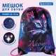 Мешок для обуви BRAUBERG PREMIUM, карман, подкладка, светоотражайка, 43х33 см, 