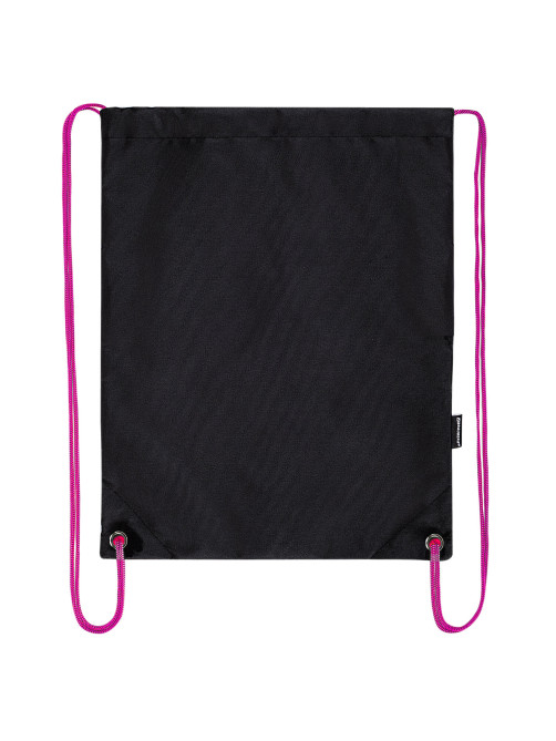Мешок для обуви BRAUBERG плотный, карман на молнии, подкладка, 43х33 см, Neon Pink, 272428
