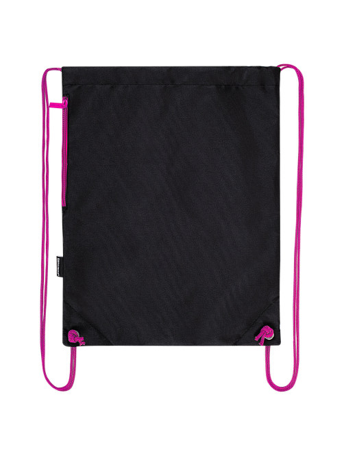 Мешок для обуви BRAUBERG плотный, карман на молнии, подкладка, 43х33 см, Neon Pink, 272428
