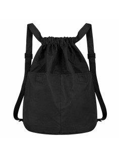 Рюкзак спортивный мешок HEIKKI PACK (ХЕЙКИ), 2 отделения, увеличенный объем, 40х35 см, черный, 272419
