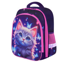 Ранец BRAUBERG KIDS STANDARD, 2 отделения, Curious cat, 36х28х14 см, 273145
