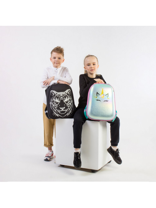 Ранец BRAUBERG SHINY, 2 отделения, с брелком, 