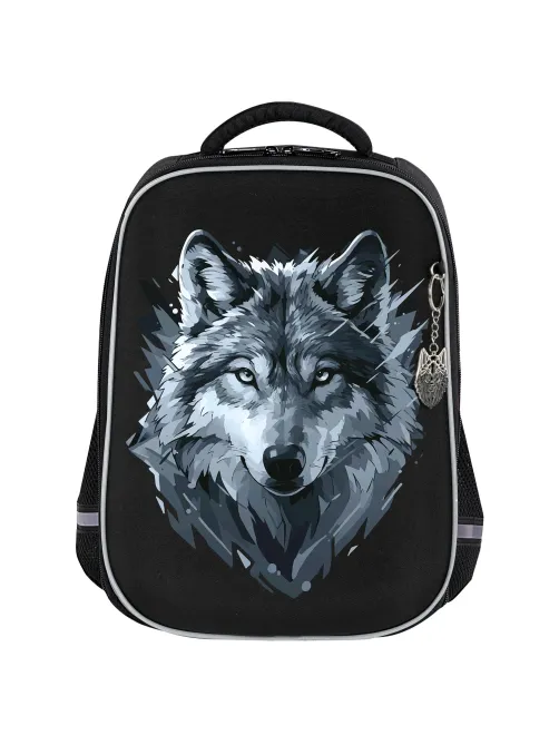 Ранец BRAUBERG LIGHT, 1 отделение, с брелком, Gray wolf, 36х26х13 см, 273111
