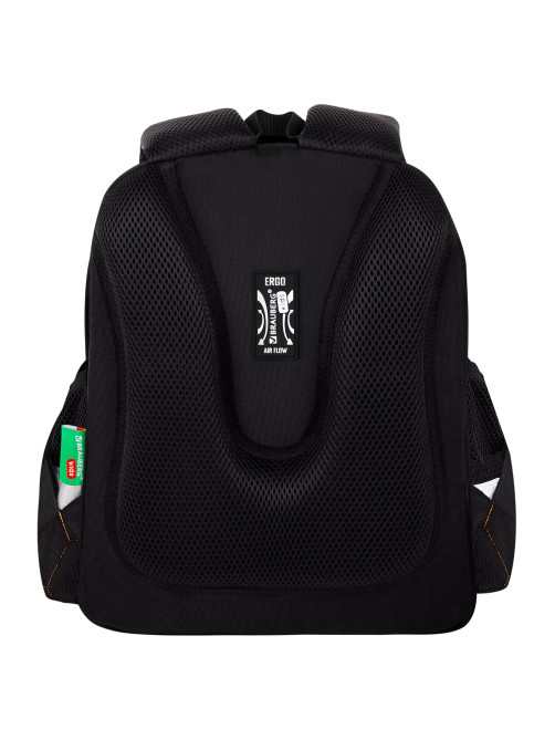 Ранец BRAUBERG KIDS STANDARD, 2 отделения, Fire split, 3D-панель, 36х28х14 см, 273147