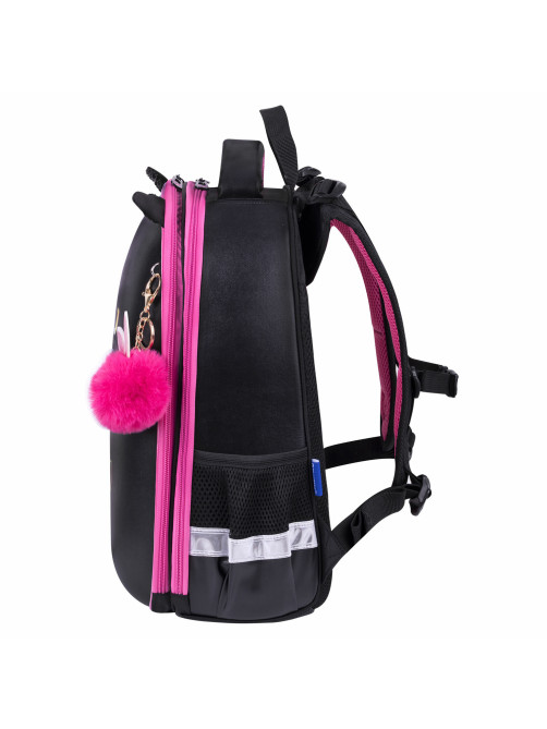 Ранец BRAUBERG SHINY, 2 отделения, с брелоком, 