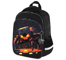 Ранец BRAUBERG QUADRO, 3 отделения, с брелком, Fire spider, 37х28х18 см, 273106