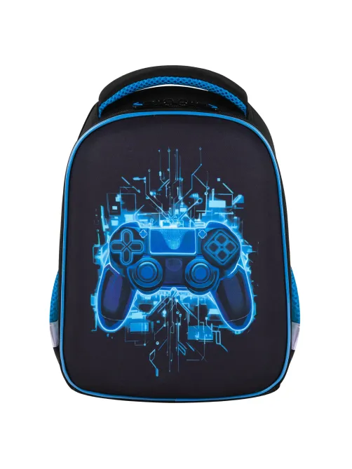 Ранец BRAUBERG KIDS START, 1 отделение, 2 кармана, Digital gamepad, 3D-панель, 35х26х13 см, 273152