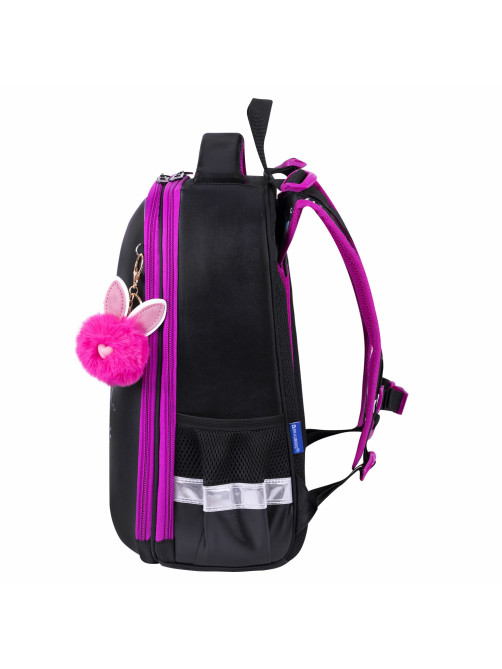 Ранец BRAUBERG SHINY, 2 отделения, с брелоком, 