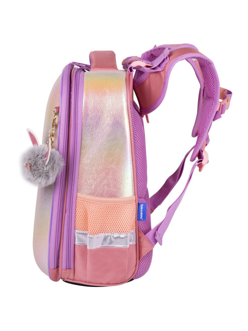 Ранец BRAUBERG SHINY, 2 отделения, с брелком, 