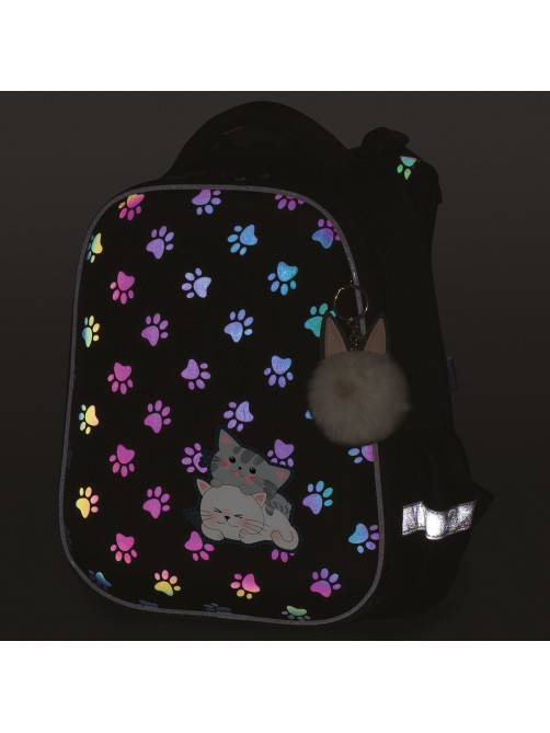 Ранец BRAUBERG LUMINOUS, 2 отделения, с брелоком, 