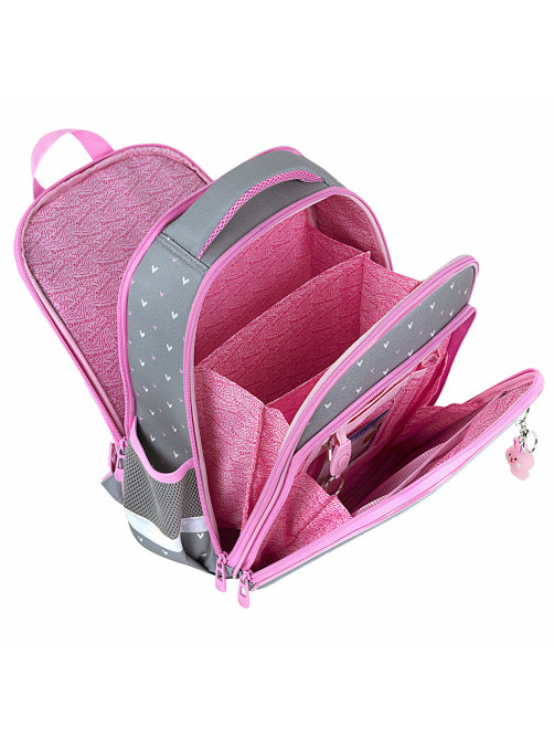 Ранец BRAUBERG QUADRO, 3 отделения, с брелком, 