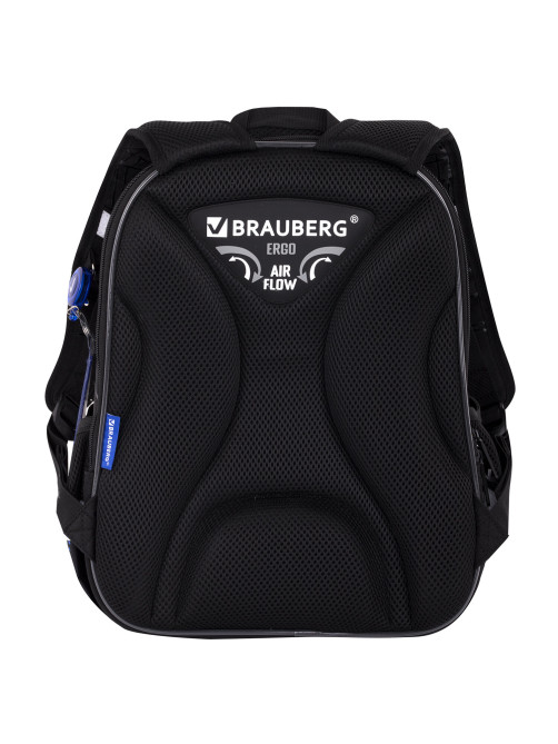 Ранец BRAUBERG QUADRO, 3 отделения, с брелком, Fire spider, 37х28х18 см, 273106