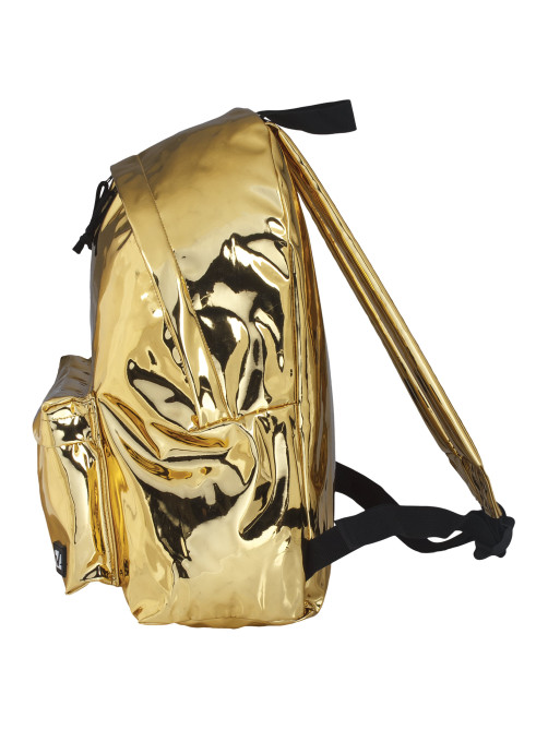 Рюкзак BRAUBERG GLOSSY универсальный, блестящий, светло-золотой, 41х32х14 см, 227094