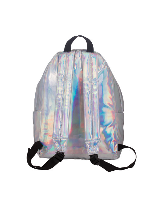 Рюкзак BRAUBERG GLOSSY универсальный, блестящий, серебро, 41х32х14 см, 226421