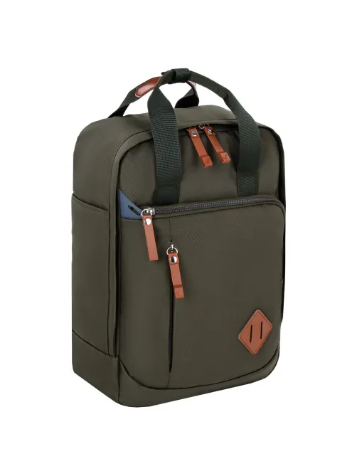 Рюкзак BRAUBERG FRIENDLY универсальный с длинными ручками, хаки, 37х26х13 см, 270091