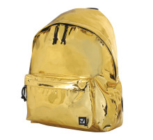 Рюкзак BRAUBERG GLOSSY универсальный, блестящий, светло-золотой, 41х32х14 см, 227094