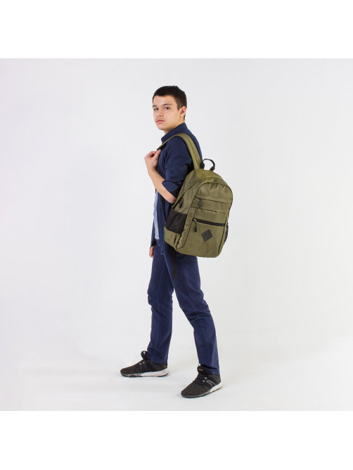 Рюкзак BRAUBERG DYNAMIC универсальный, эргономичный, хаки, 43х30х13 см, 270804