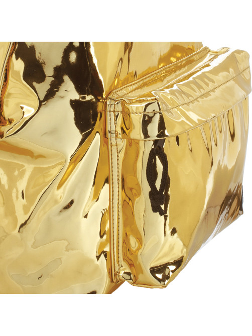 Рюкзак BRAUBERG GLOSSY универсальный, блестящий, светло-золотой, 41х32х14 см, 227094