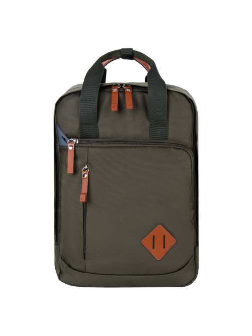 Рюкзак BRAUBERG FRIENDLY универсальный с длинными ручками, хаки, 37х26х13 см, 270091