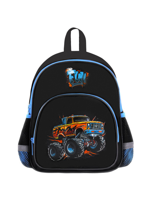 Рюкзак BRAUBERG KIDS PLAY детский, 1 отделение, 3 кармана, Funny wheels, 29х23х12 см, 273149