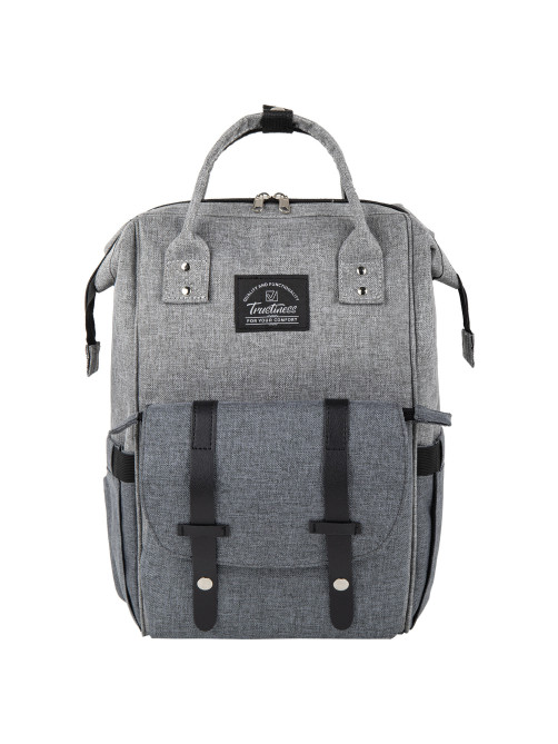 Рюкзак для мамы BRAUBERG MOMMY, крепления для коляски, термокарманы, серый, 41x24x17 см, 270818