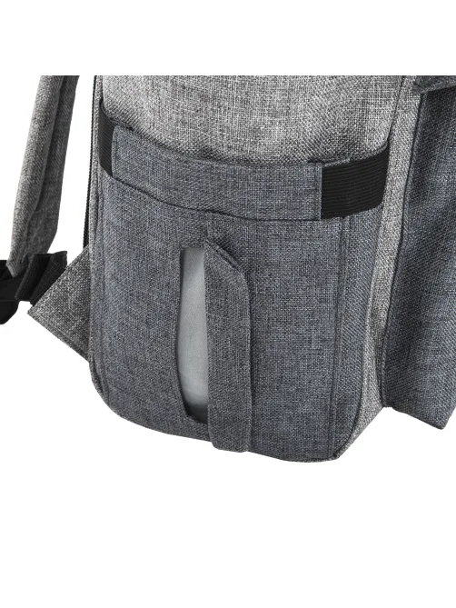 Рюкзак для мамы BRAUBERG MOMMY, крепления для коляски, термокарманы, серый, 41x24x17 см, 270818