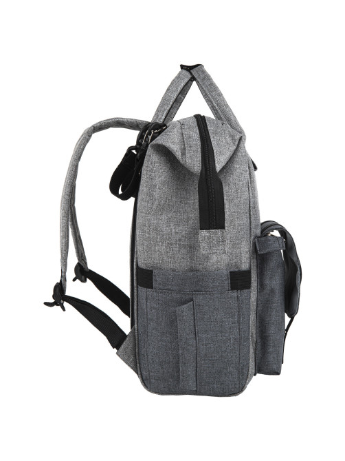 Рюкзак для мамы BRAUBERG MOMMY, крепления для коляски, термокарманы, серый, 41x24x17 см, 270818