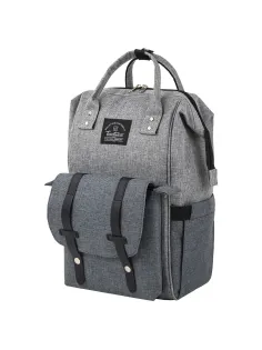 Рюкзак для мамы BRAUBERG MOMMY, крепления для коляски, термокарманы, серый, 41x24x17 см, 270818