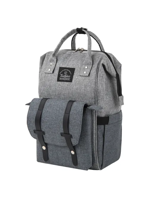 Рюкзак для мамы BRAUBERG MOMMY, крепления для коляски, термокарманы, серый, 41x24x17 см, 270818