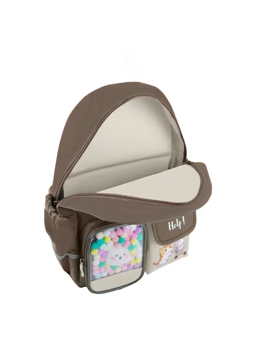 Рюкзак BRAUBERG PASTEL с термонашивками в комплекте, 