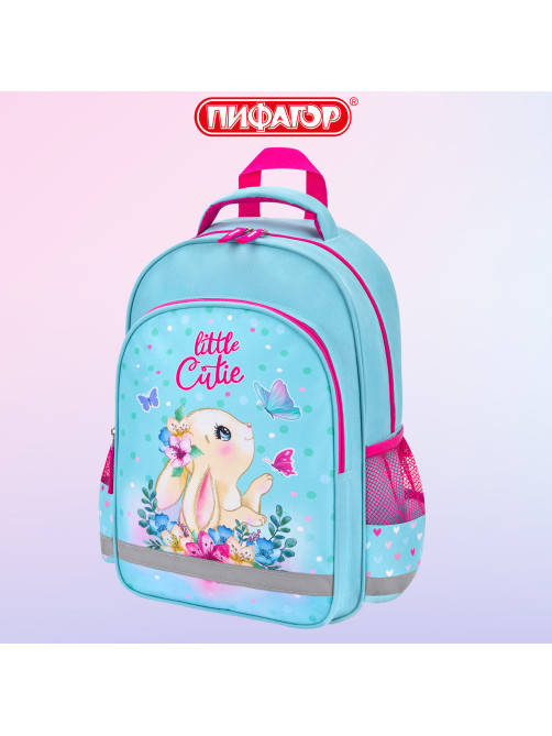 Рюкзак ПИФАГОР SCHOOL, 1 отделение, 3 кармана, 
