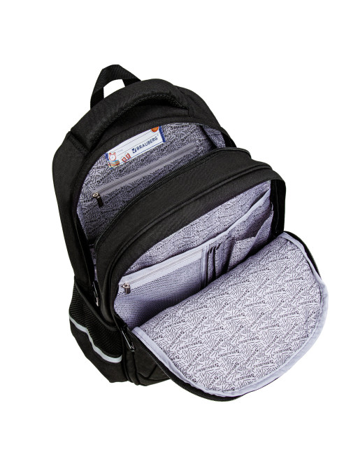 Рюкзак BRAUBERG SOFT, 2 отделения, 3 кармана, 