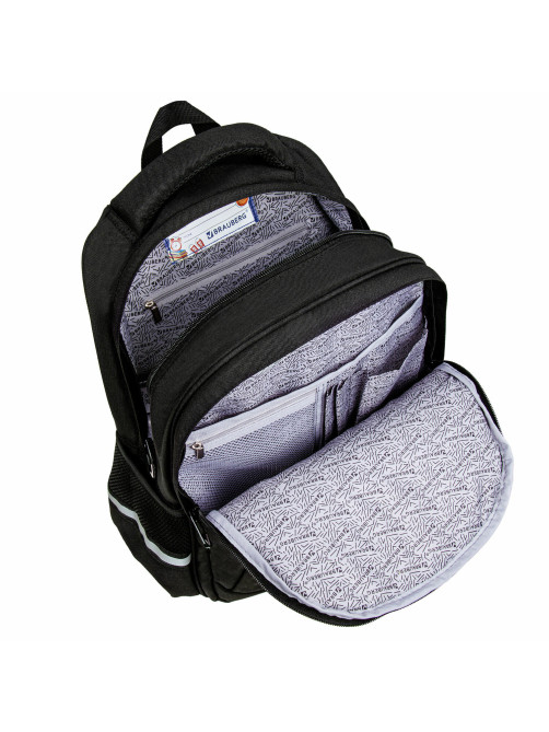 Рюкзак BRAUBERG SOFT, 2 отделения, 3 кармана, 